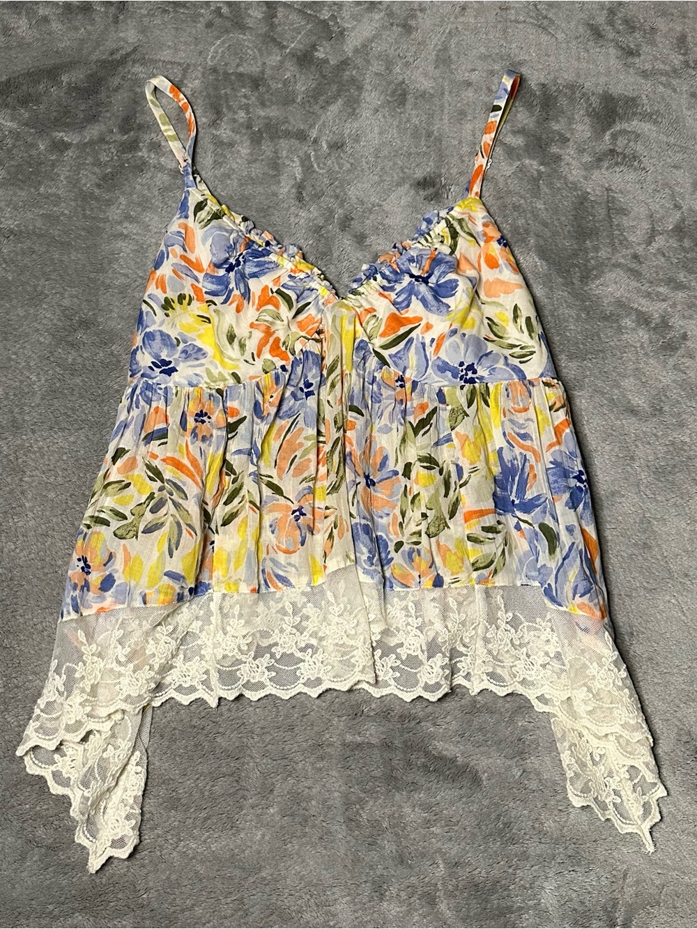 Floral Lacy Tank Top